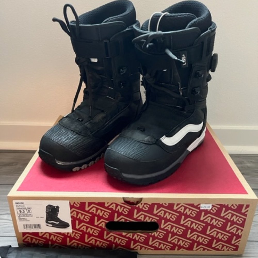 2022 Vans Arthur Longo Infuse Snowboard Boots, Black, Size 9.5